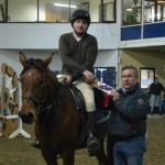 Winner of the GAIN Horse Feeds Bag in the 70cms Sam Nesbit on Roxy