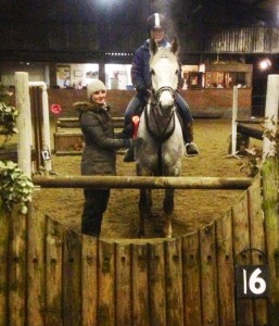 Natasha Moore with Kirsty Stuart clear in the HorseWorld NI 1m class