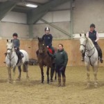 Left to right: Evanne McKenna riding Bella, Sharon McKeever and Cosmic Rolo, Paul Clancy and Blueberry, Sara McAree – Rosie, Michelle Clancy – Le Hoss, Shona Greg - Peppe