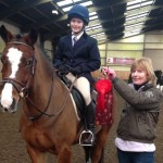 1st prize for Sophie McGuckin and Addy (with groom extraordinaire Fiona)