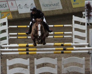 Local rider Tara Dunne & Titania B in action in Sunday's O' Reillys Wholesalers Newry sponsored HSI / Bluegrass Spring Tour Grand Prix at Ravensdale Lodge