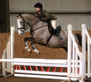 Loughmourne Diamond and Kirsty Marsden 4 year old winners in action