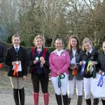 Winners of Classes 2 & 3 (from left); Mandy Blakely, Shelley McFarlane, Anna Fleming, Sophie Fleming, Ruth Curran, Sharon Cowan, Alex Harper, Beth Taylor, Susie Kinley