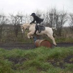 Rocco Quinn on Tootsie Pop over the first jump