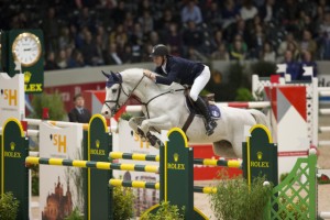 Germany’s David Will pulled off the biggest surprise of the Rolex FEI World Cup™ Jumping Western European League qualifying series when winning today’s pivotal final leg with Colorit at ‘s-Hertogenbosch, The Netherlands. Photo: FEI/Dirk Caremans.