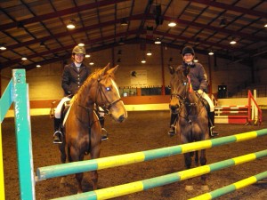 Roisin Donnelly and Venus placed 2nd and Julie Burleigh and Chardonnay placed 1st in 1m class