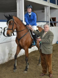 Aoife Dooley on Javas Keltic Summer winner of the 5Yr old class.