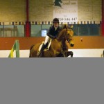 Katie Taggart with Jolene wins the 90cm class at the Ecclesville Show Jumping League Finals;