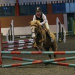 Katie Hetherington getting a double clear round with Izzy in the 80 cm class Ecclesville Show Jumping League