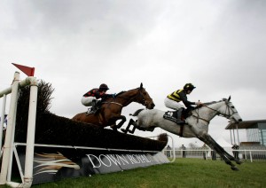 ©Press Eye Ltd Northern Ireland 16th March 2013 - Mandatory Credit - Picture by Matt Mackey/presseye.com St Paddy's punters day at Down Royal race course, Lisburn. The Bet with the Tote beginners steeplechase. Danny Mullins onboard Shinrock Paddy.