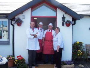 Glenn Rodgers, Darren Rodgers, Kenneth Degnan and May Rodgers of Rodgers Meats, Castlereagh.
