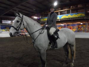 Winner in 90 cm class working hunter Nuala McNally on 'Song of Charm'