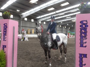  Leah McVeigh on Annaghmore Boomerang winner of the 138 cm 1.10 m class