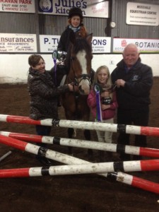 Olive Greene presents cup to Kate shields and Jim priestly presents cup to Emma lutton