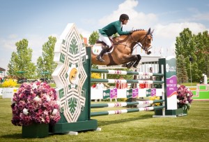 A double-clear from anchorman Cameron Hanley and Antello secured victory for Ireland in the eleventh leg of the Furusiyya FEI Nations Cup™ Jumping 2013 series at Spruce Meadows in Calgary, Canada today.  Photo: FEI/StockimageServices.com