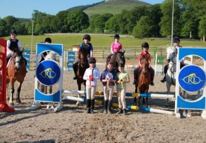 Glorious weather as the 60cm class are presented with their rosettes at Ravensdale Lodge on Friday evening Photo: Niall Connolly