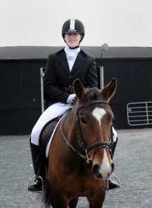 Getting ready to compete is Omagh Rider Naomi Elkin with her own horse Ben. Naomi was placed 6th and 8th in her respective competition