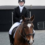 Getting ready to compete is Omagh Rider Naomi Elkin with her own horse Ben. Naomi was placed 6th and 8th in her respective comp