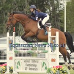 Zoe Woods and Without Permission owned by Tracey Woods finishing third in the 6 and 7 year old championship at the National Balmoral Championships