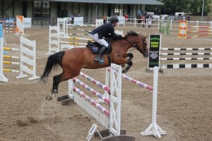 John Floody seen riding Eileen Duggan's Bronson De Reve fill the top three places in the 1.30m class final at Ravensdale Lodge on Wednesday