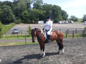 Omagh RDA member Zoe O'Malley, Fermanagh with her own horse Lucy K preparing to compete at the UK National Championships