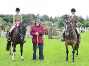 Susanna Graham, winner of Championship Pony, judge John Stewart, Ally Wilson, Call me Callie, Reserve Champion