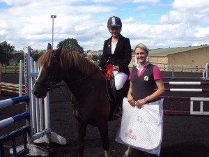 Abigail Cuddy and Lady (drew first prize in Newcomer Horse Class) and Lisa Patterson representing Omagh Equestrian & Countrywear