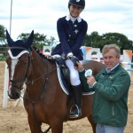 Amy McVerry andCaptain Tate 5th in the 1.10m class. Presentation by James Kernan