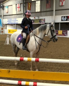 Ella Heron on Princess Judy who jumped clear in the 60cm class during the first leg of Portmore's new unregistered league