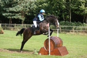 Cathy Campbell on Cairnhill Lucy competing at the intermediate eventing championships in Chesire