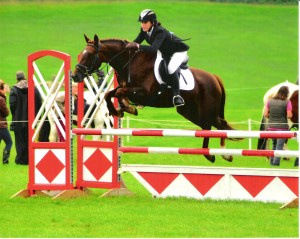 Tilly Horder on Murphy jumping at the Pony Club Novice Championships in Chesire (1)