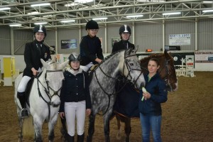 Winners of the Novice Team Event. nNewbridge College, Kildare..Presentation Linda Fahey