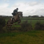 Hunt master Philip White on April clearing the rustic fence