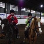 L-R Zara Burns, Shannon Boville showing their rosettes