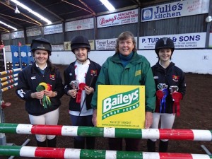 L-R Megan McCully, Leah McKee, Judy Maxwell (BAILEYS HORSE FEED) Tara Bertholan, Tabytha Bonar not in picture