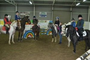 Hannah Sherlock and Danny Boy winners of the voucher in the 80cm class with the other prizewinners.