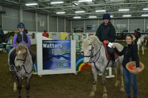 Lucinda Kinghan & Cheekey Boy winners of the Wattters Electrical voucher in the 70cm class. Also a winner Poppy Moore & One More. Presentation by Linda Fahey.