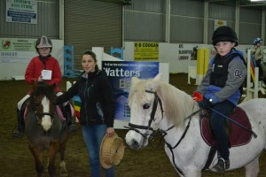 Shannon Treanor & Twinkle Toes winners of the Watters Electrical voucher.  Also a winner in the 60cm class Jack Nesbitt & Friskey.