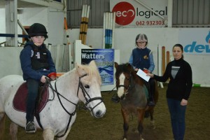 Winners in the 60cm class Shannon Treanor on Twinkle Toes & Jack Nesbitt on Friskey.