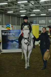 Winners of the Watters Electrical voucher  in the 90cm class James Russell and Silver. Presentation by Linda Fahey.