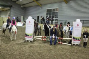 Spot the red rosettes! Nine go clear in the X pole class at Ravensdale Lodge on Friday evening at the Botanica International horse & pony training league. Photo: Niall Connolly.