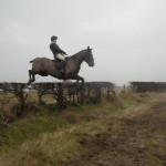 Lucy Lamont clearing the hedge