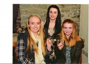 The 85cms Home Championship Team who were placed 2nd.Gemma McMullan, Tiarna Drake, Sophie Truesdale (missing from photo Amy Jo