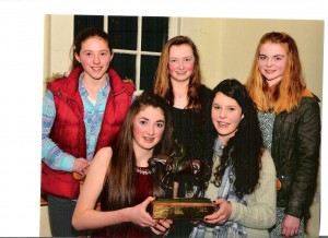 The District Commissioners Award was presented to the Novice Showjumper. Tara Findlay, Molly Evans, Sophie Truesdale, Chloe Roo