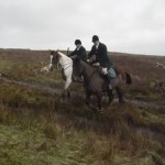 Gerard McCloskey and Huntsman Jonny Butler ready to clear the stream together