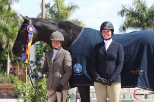 The Closer and Havens Schatt in their winning presentation  with owner Kelley Corrigan Photos © Sportfot