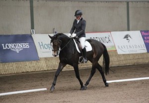 Janice Campbell & Relax make their dressage debut in class 1 & class 2 at Ravensdale Lodge's indoor dressage league at Ravensdale Lodge on Sunday Photo: Niall Connolly.
