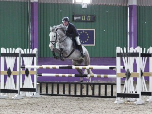 James Hogg and Indicator winning the 1.20m class