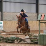 Claire Dobbin and Louie had a great day at the first week of Knockagh View Equestrian Centre's jump cross league gaining maximum points in the 60cm & 70cm classes photo courtesy of A P Photography.