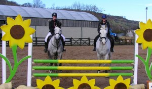 Gemma Crooks riding Mia and Elaine Gardner riding Sam both took maximum points in the 90cm class at Knockagh View's jump cross league